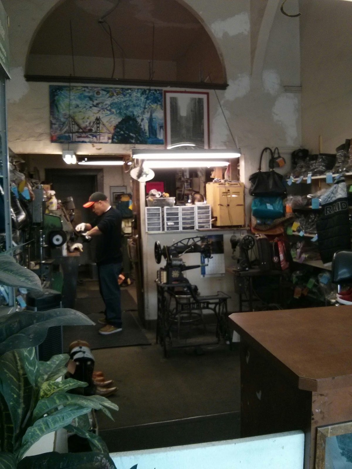 Inside the shop